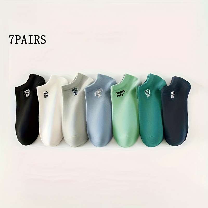7 Pairs One Size Of Mixed Colors High Elastic Socks