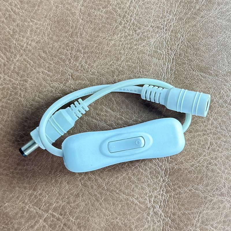 1pc 12V DC Power Switch Cable with Male Female DC Connectors 5.5x2.1mm Switch Extension Power