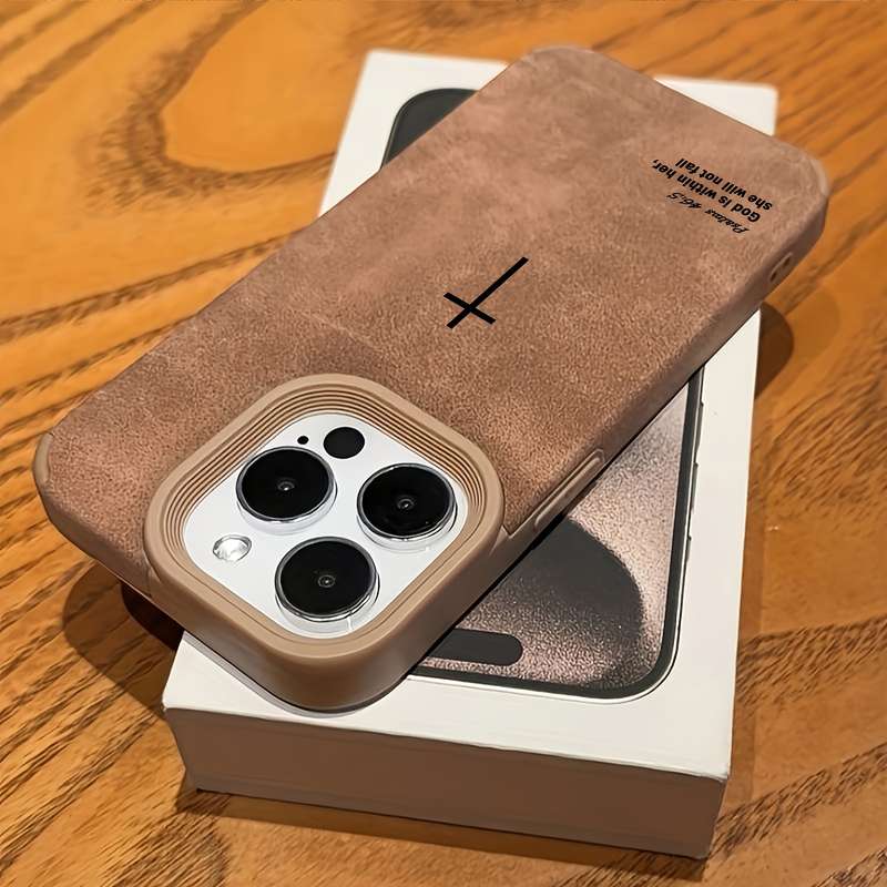 1Pc Brown For iPhone 14 Plus Phone Case Phone Cover