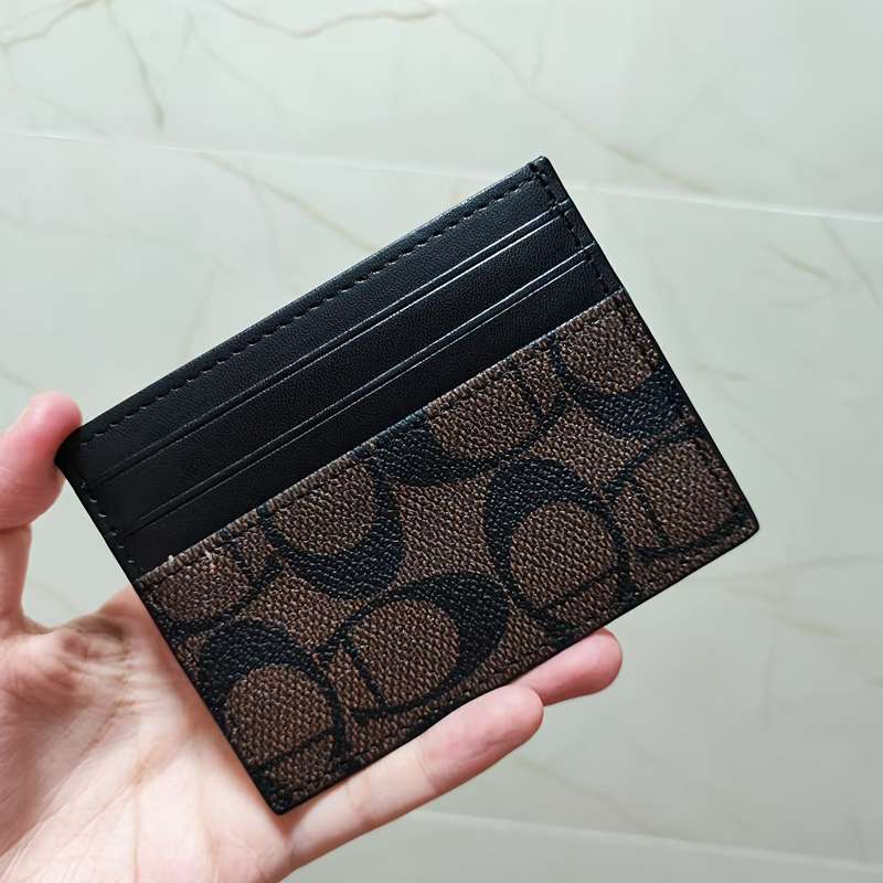 1pc Vintage Style Women'S Slim Card Holder Multi-Slot Credit Card Wallet Portable Travel Design