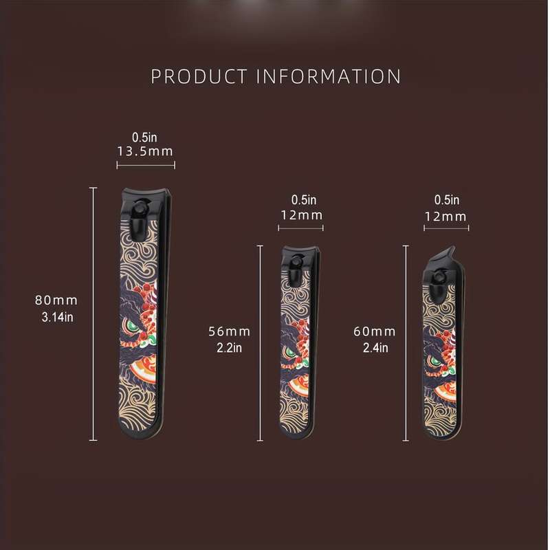 3pcs Set of Double-edged Super Hard Precision Steel Nail Clippers High Carbon Steel Sharp Nail