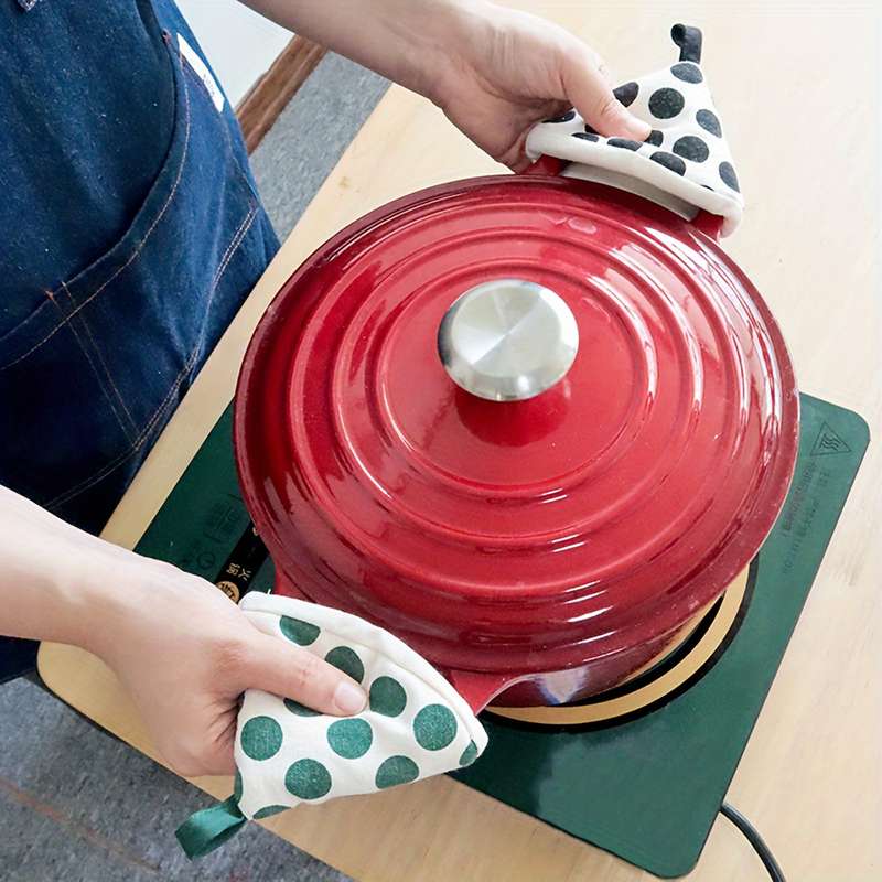 1pc Visnfa Multi-Layer Heat-Resistant Kitchen Gloves Anti-Scald Thickened Insulation for Mic