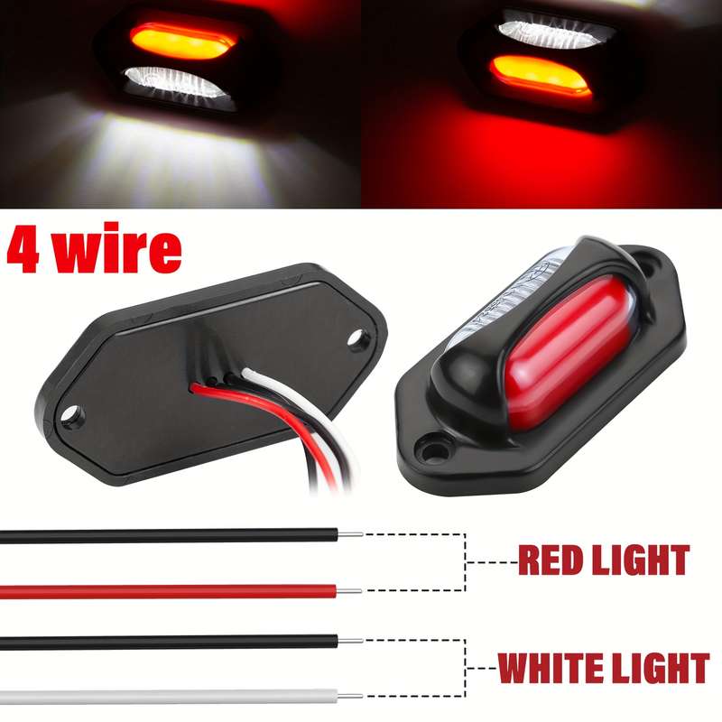 2pcs 8LED License Plate Light Truck RV Trailer Width Light Car Side Light 12-24V