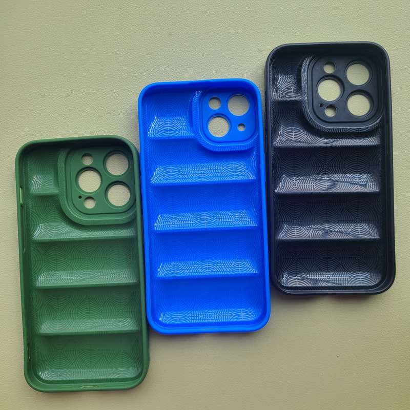 1Pc Mixed Color  For iPhone 11 Pro Max Down Jacket Design Phone Case
