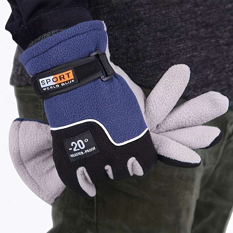 Winter Gloves Color Men To Blue