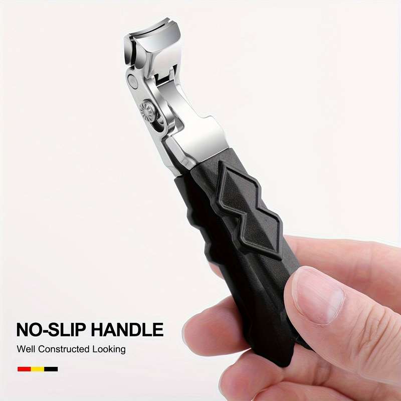 1pc Ergonomic Stainless Steel Nail Clippers Heavy-Duty Wide Jaw for Thick Toenails  Fingern