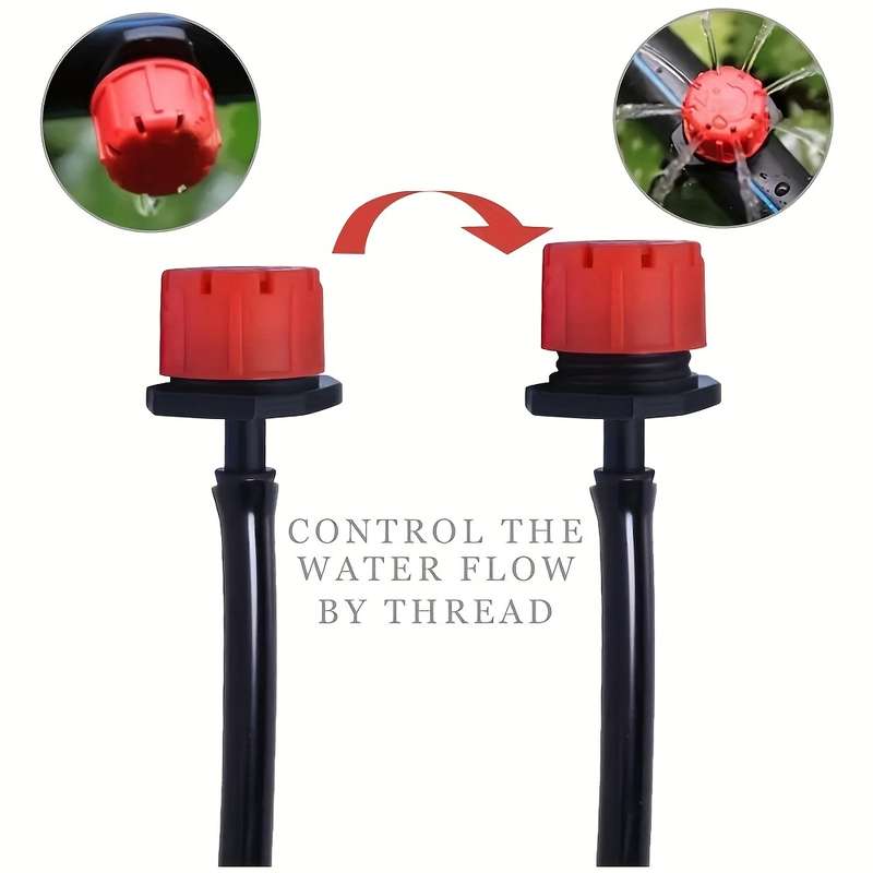 200Pcs Irrigation Drip Head Nozzle Adjustable Water Drop Head