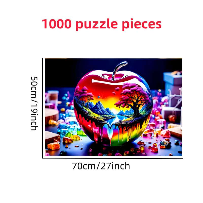 1000pcs Vibrant Adult Jigsaw Puzzle Durable Thick Colorful Landscape Design Ide
