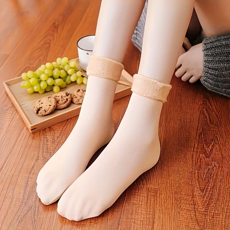 5 Pairs Apricot One Size High Elastic Socks