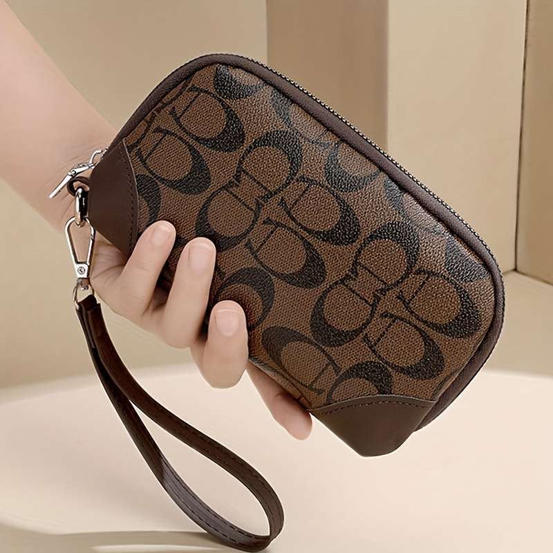 1pc 2025 New Fashion Women'S High-End Long Wallet Minimalist Design Black Apricot Coffee Light Br
