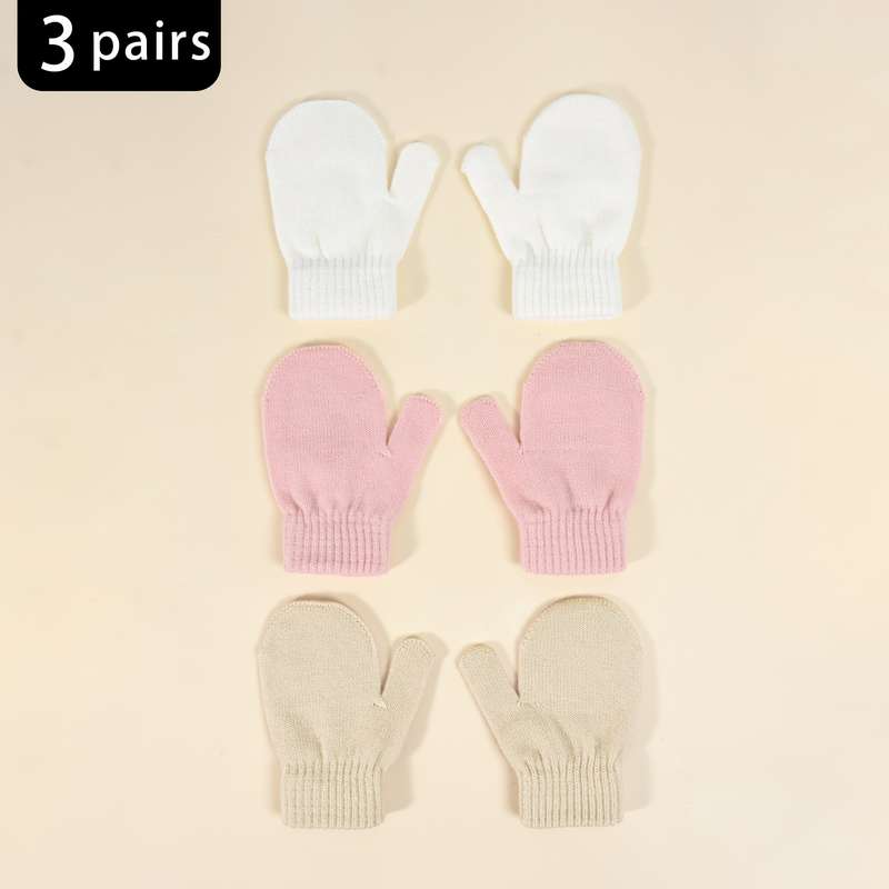 Winter Gloves Color Black Add Navy Add White Size 1 To 3Y