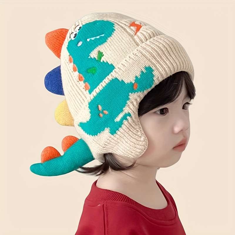 Winter Hat Color Dinosaur Ear Hat Navy Blue