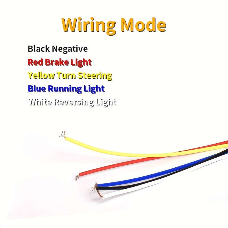 2pcs White Red Full Sealing Rubber Multi-Purpose Multi-Function Trailer LED Taillight