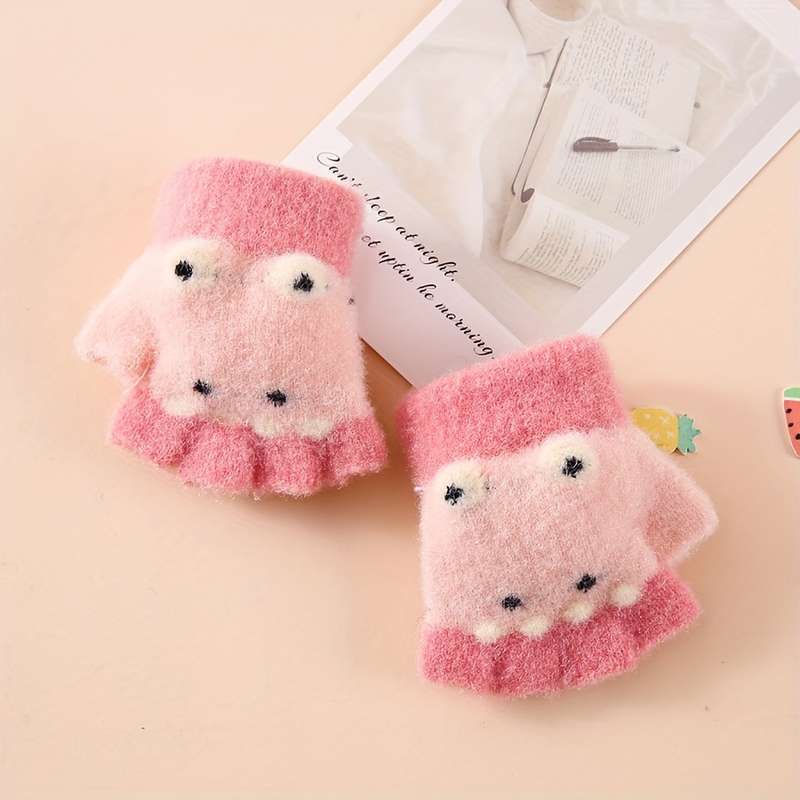 Winter Gloves Color Beige Color Size 6 To 24 Months
