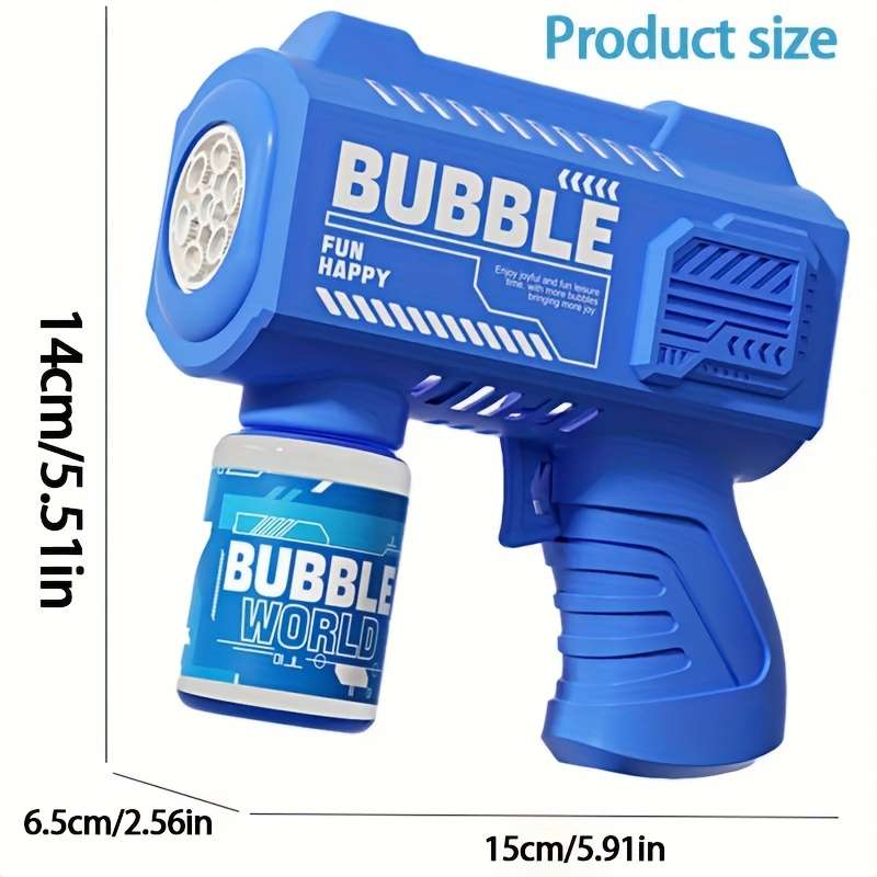 Toy Guns Color 10 Hole Bubble Machine Blue