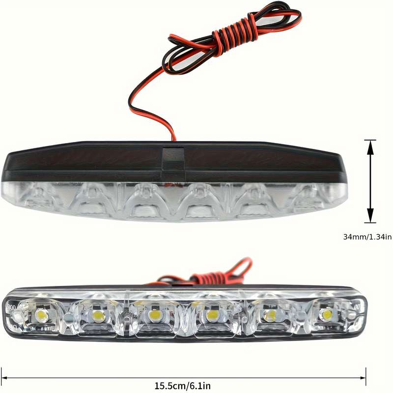 2pcs Set car daytime light High Power 6W 12V 6000K LED Daylight Driving Daytime Lamp