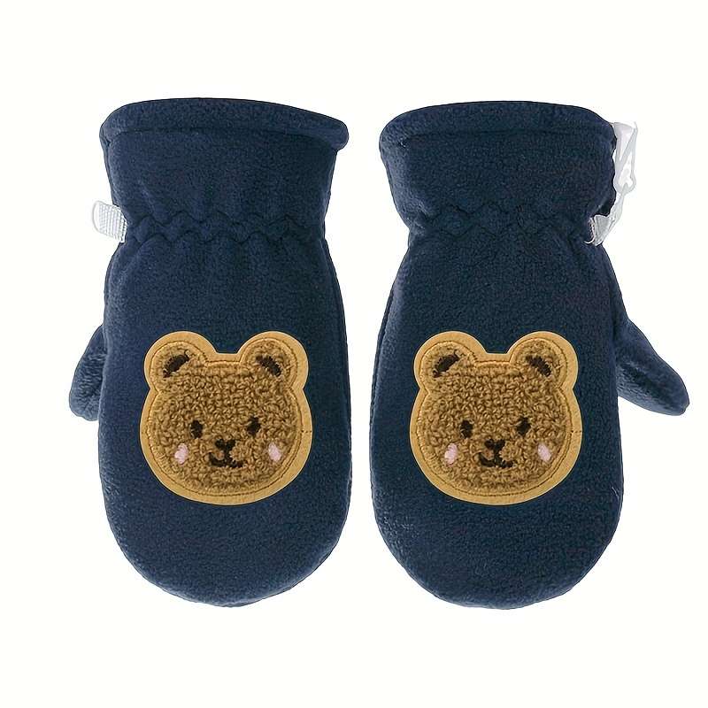 Winter Gloves Color White Size M  2 To 4 Years Old