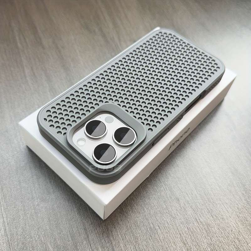 1Pc Grey For iPhone 12 Pro Heat Dissipation Phone Case