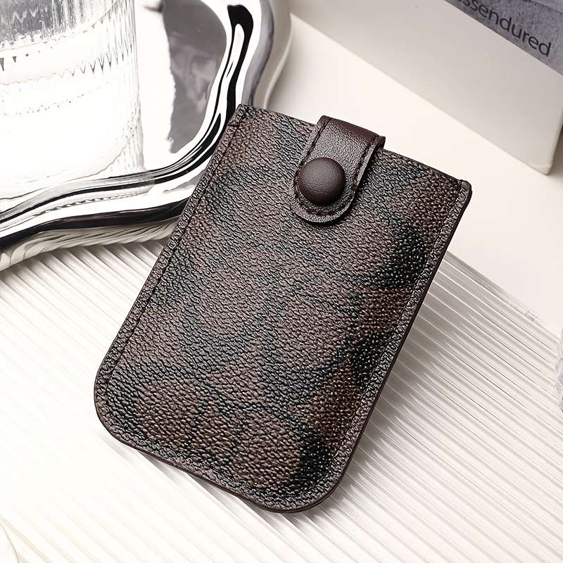 1pc Women's Slim Credit Card Holder WalletMulti-Slot Organizer with Secure Snap Closure Compact
