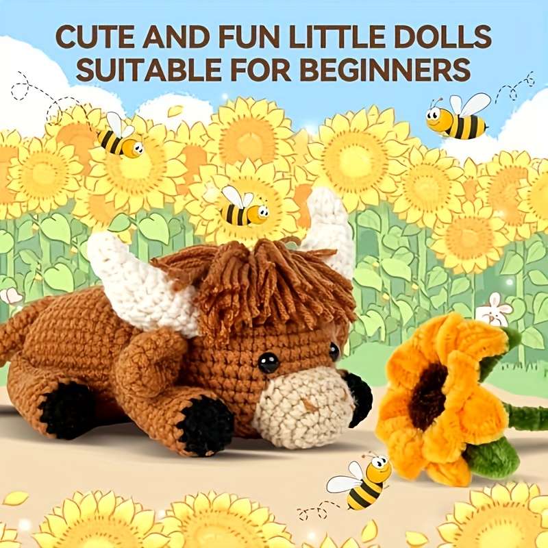 Toy Dolls Items Highland Cows  Add  Sunflowers [2 piece Set]