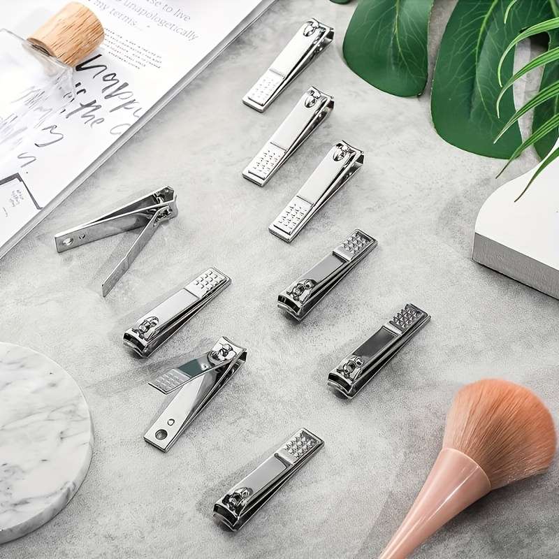 12pcs High-Carbon Steel Nail Clippers Hypoallergenic with Parallel Cutting Edges Featuring C