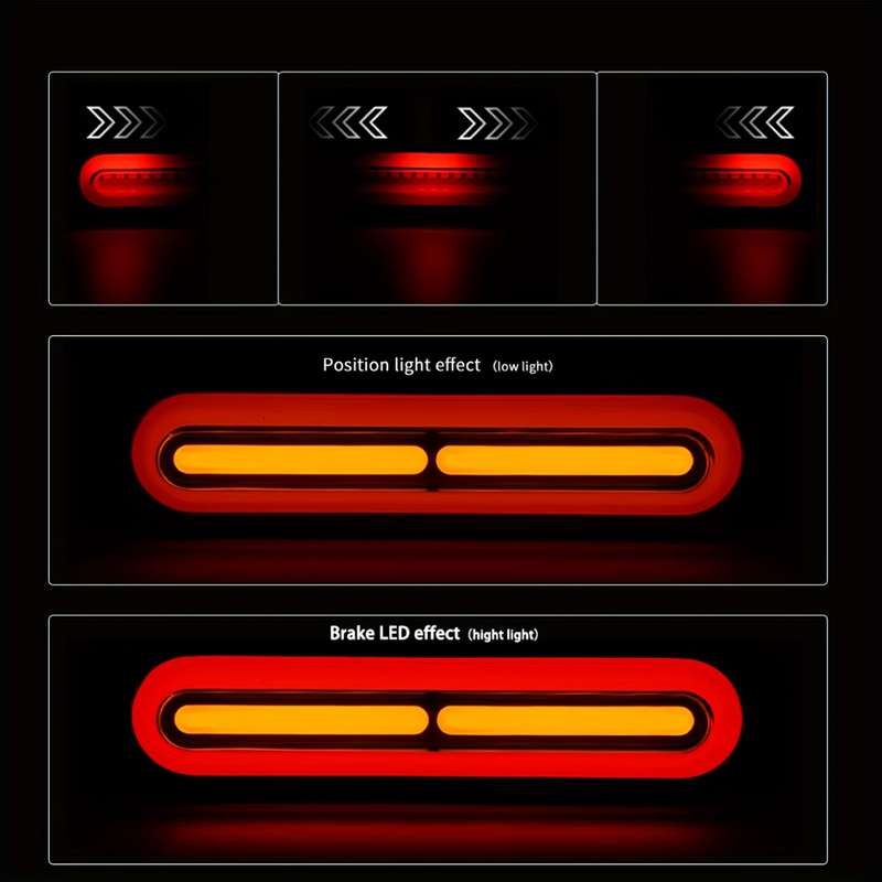 1pc Motorcycle LED Daytime Running Lights with Turn Signal Functionality Dual Direc