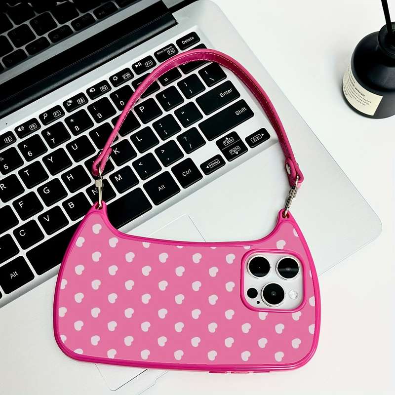 1Pc Rose Red For iPhone XR Curved Bag Phone Case