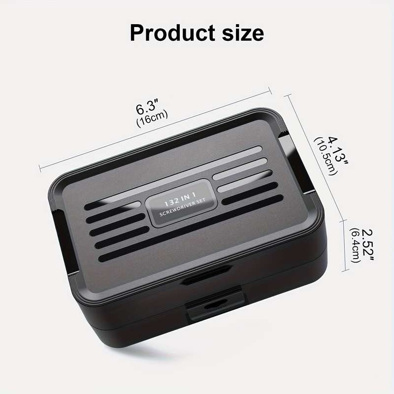 Screwdriver Bit Tool Set Color Black 132 In 1