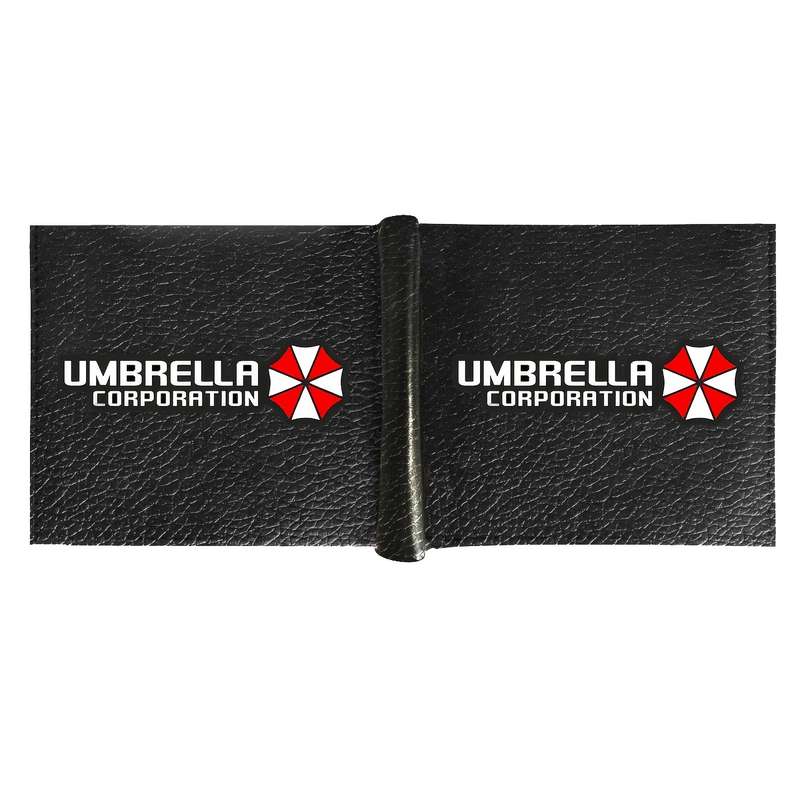 1pc Umbrella Corporation Men'S Faux Leather Bifold WalletCasual Style Solid Color with Croc