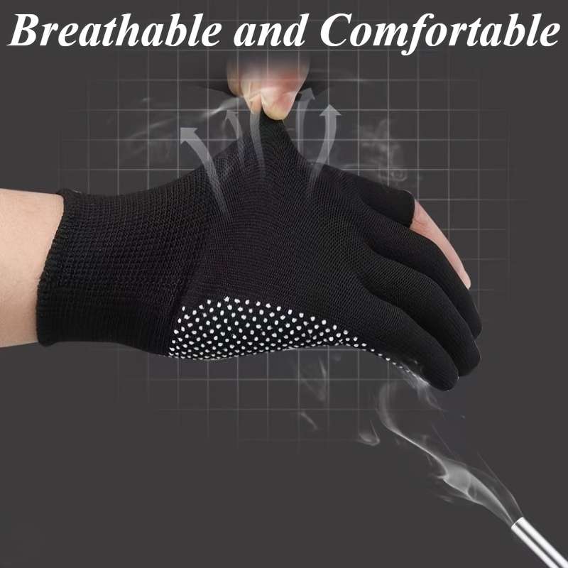 Work Gloves Color Gray Dew 5 Finger Dot Bead Nylon Gloves