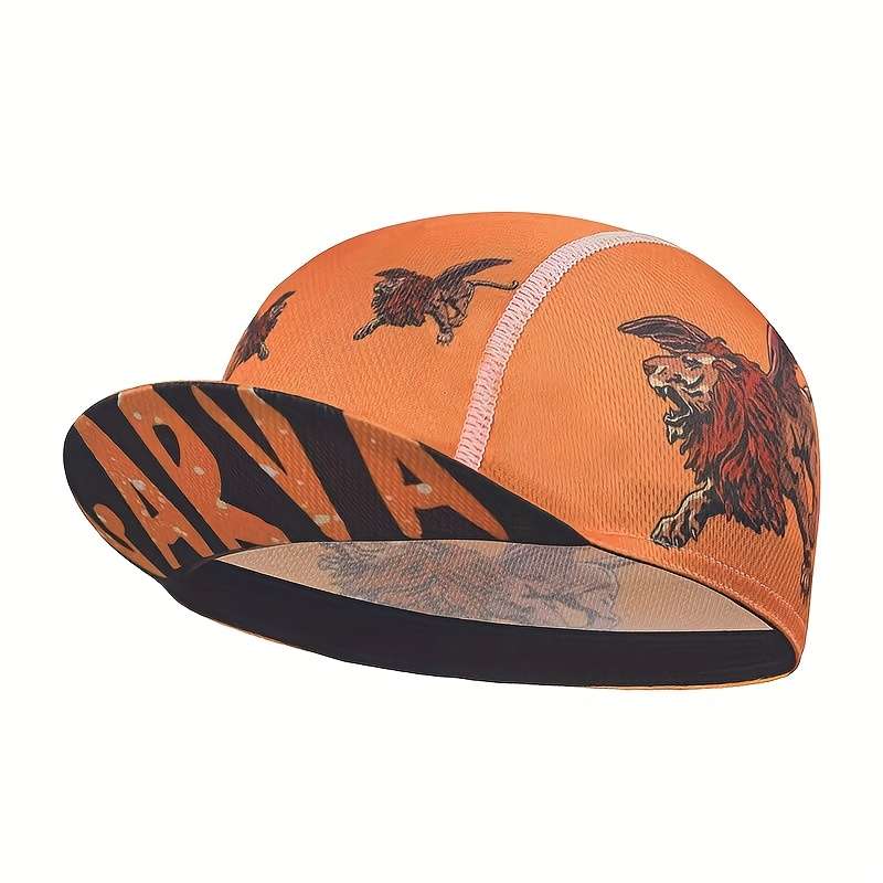 1pc Breathable Coffee-Themed Cycling Cap Ultra-Lightweight Quick-Dry Elastic Fit for Men Wome