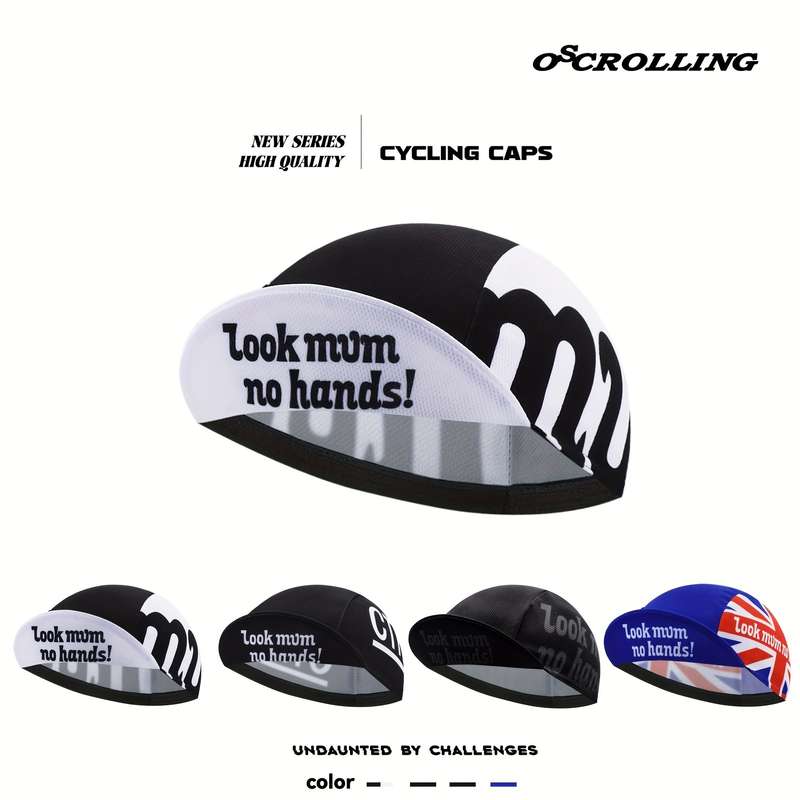 1pc Look Mum No Hands! Breathable Cycling Cap Lightweight Sun-Protective Outdoor Riding Hat by