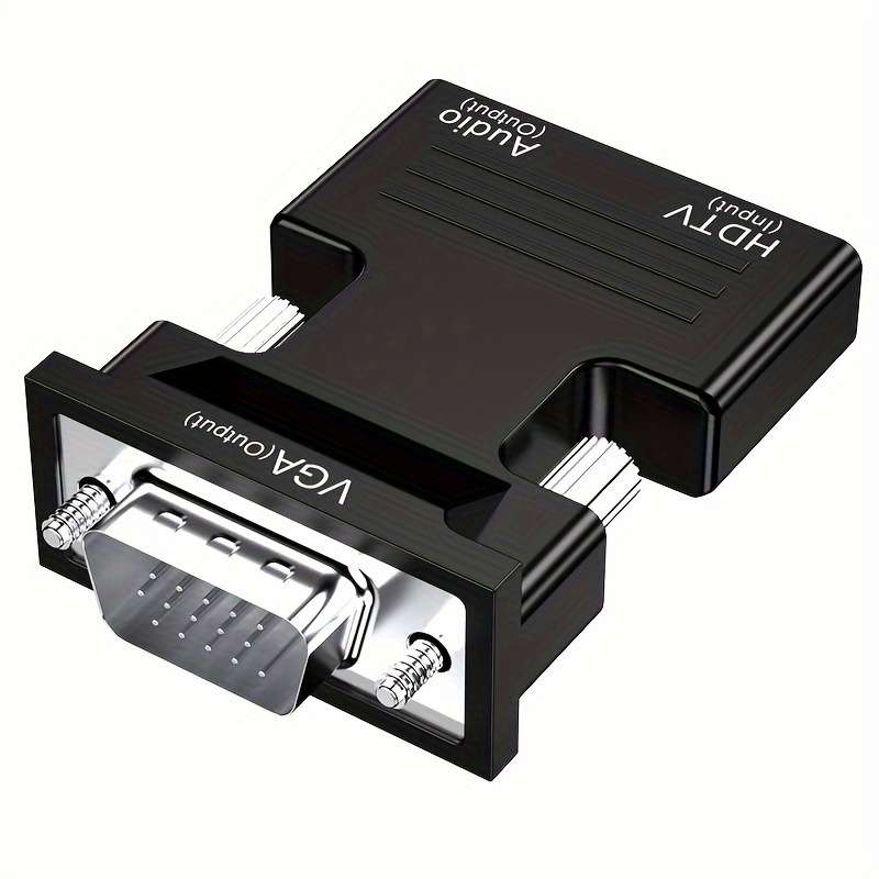 1pc HDTV to VGA Converter Adapter with Audio 1080p HD Video Dongle Active Female to Male VGA