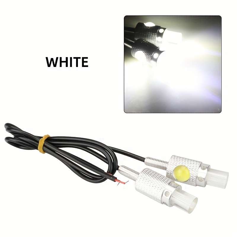 2pcs Car and Motorcycle Screw Lights Eagle Eye Stability Lights Neon Lights Extern