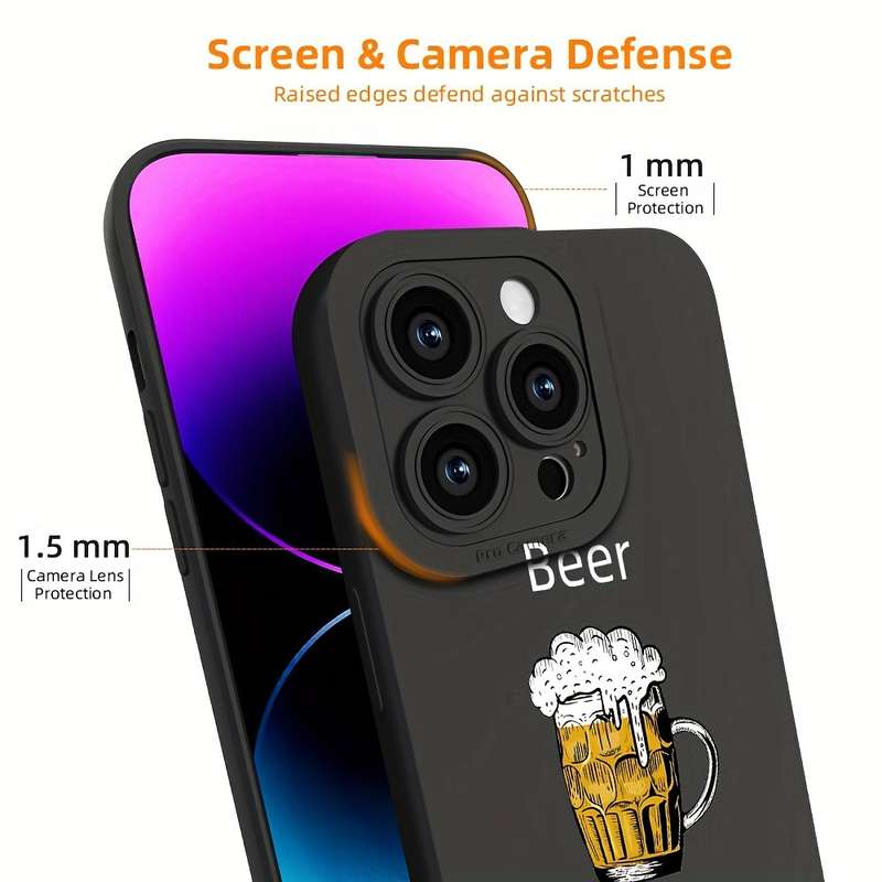 1Pc Black For iPhone 7 Plus 8 Plus Phone Case Phone Cover