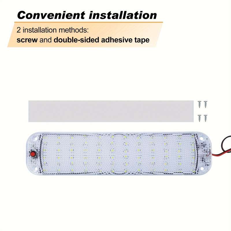 1pc 10W 12V LED Light Strip 6500K 980LM 72 LEDs Indoor Light Strip Light Strip with