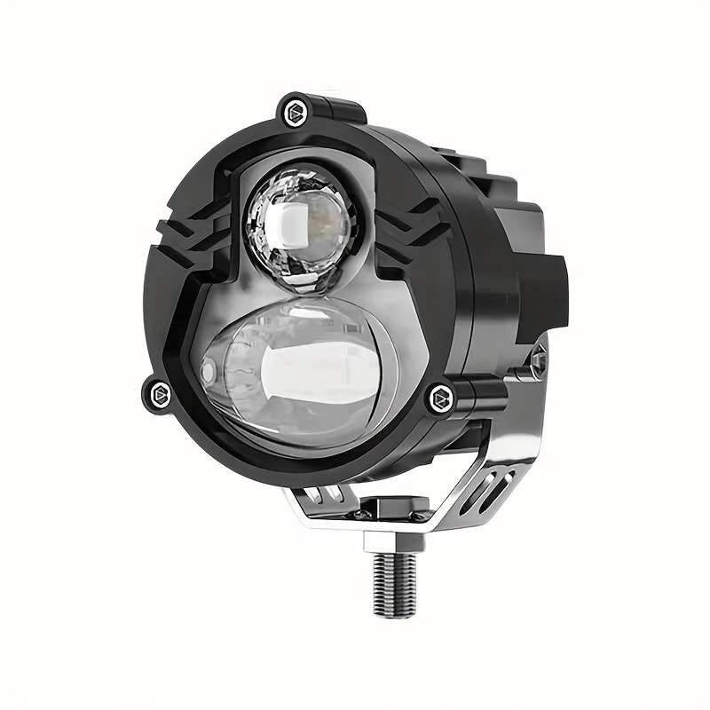 1pc Car Truck High Low Light LED Fog Light Driving Amber White Light Bicolor Motocros