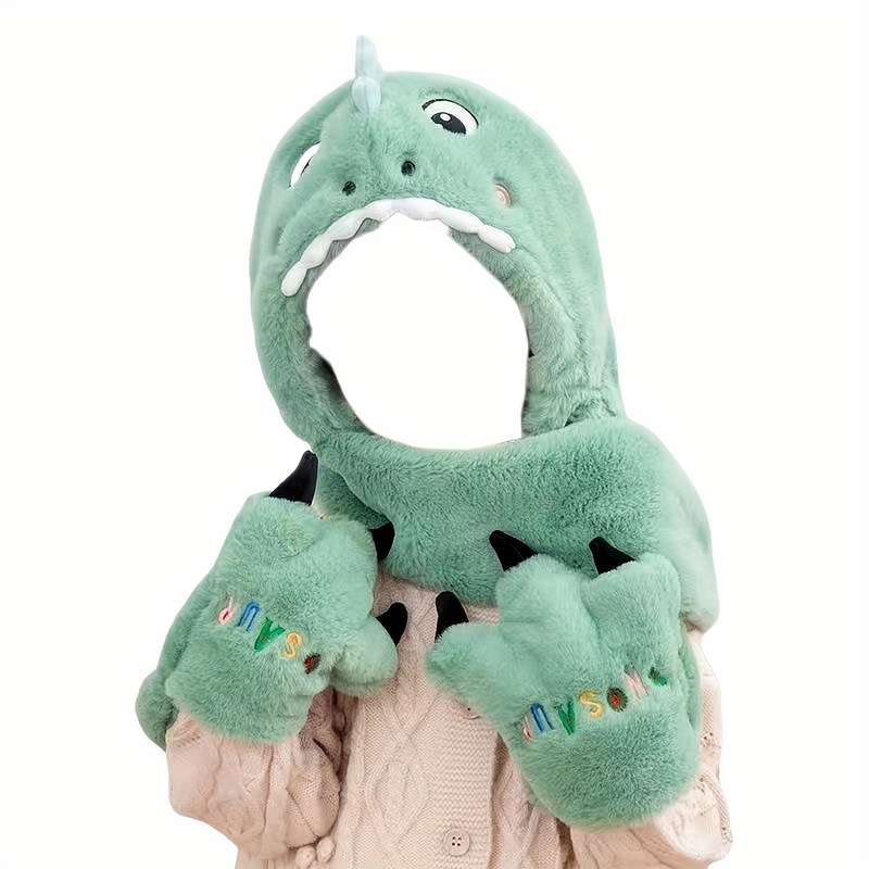 Winter Hat Color Grey Dinosaur Size One Size