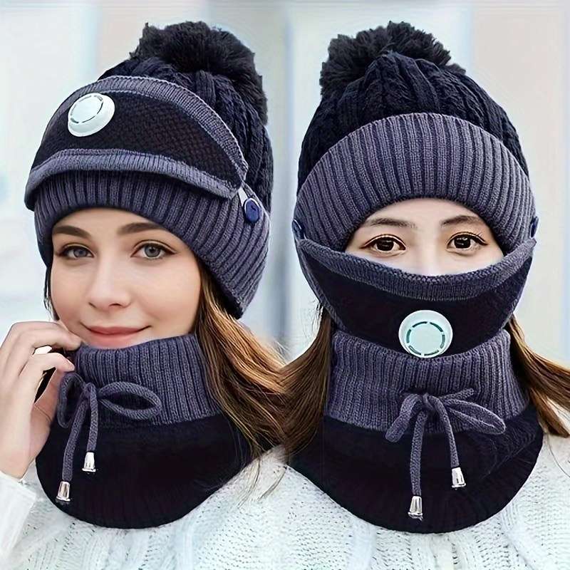 Winter Hat Color Mask Add Hat Add Scarf  Caramel Color