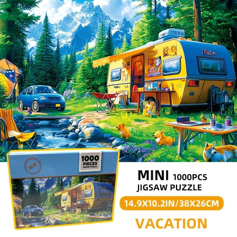 1000 Pieces 38x26cm Mini Holiday Scene Jigsaw Puzzle