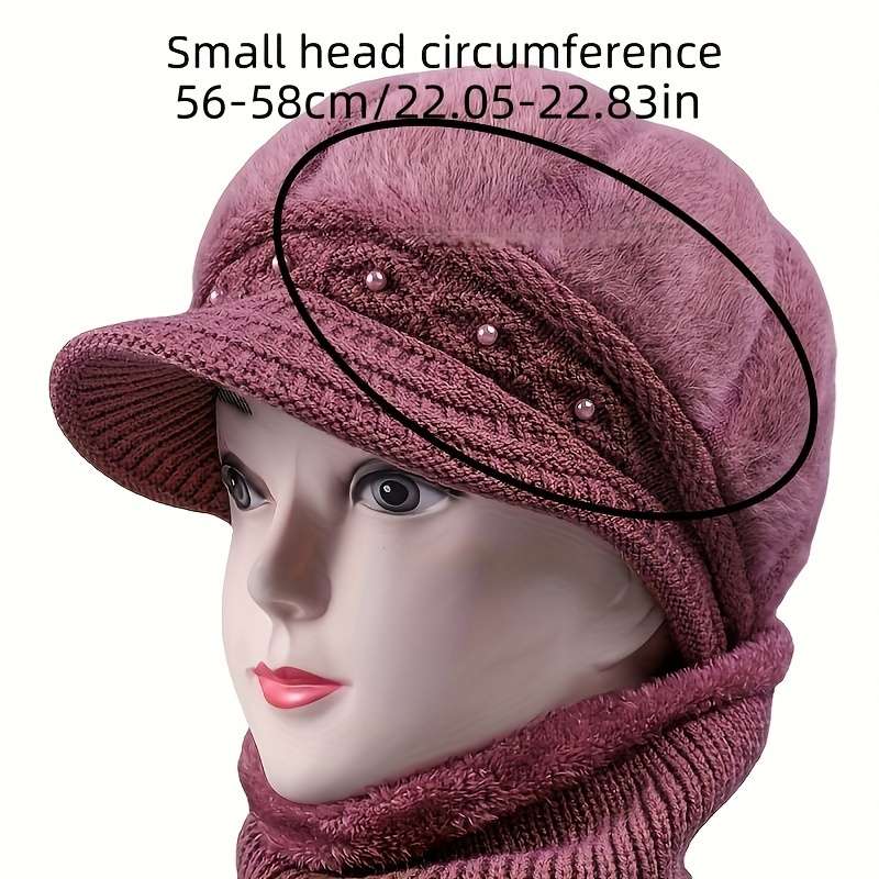 Winter Hat Color Gray Hat Add Scarf