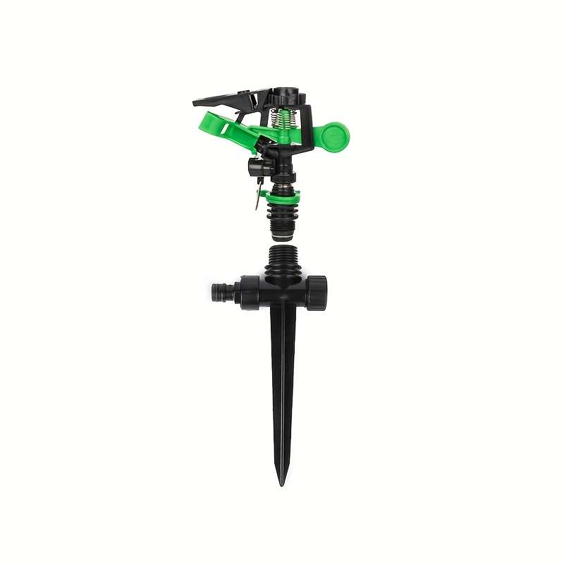 1Pc Green Black High Pressure Sprinkler Set With Long Range Nozzle