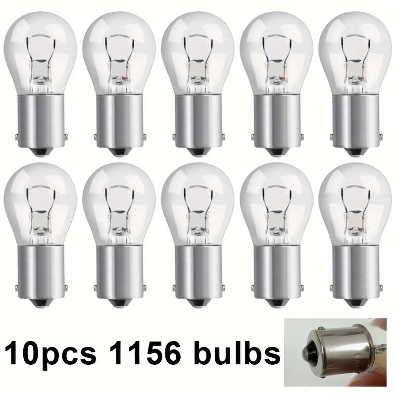 10pcs 1156 BA15S Car Bulbs Super Bright P21W Tungsten Backup & Turn Signal Lights
