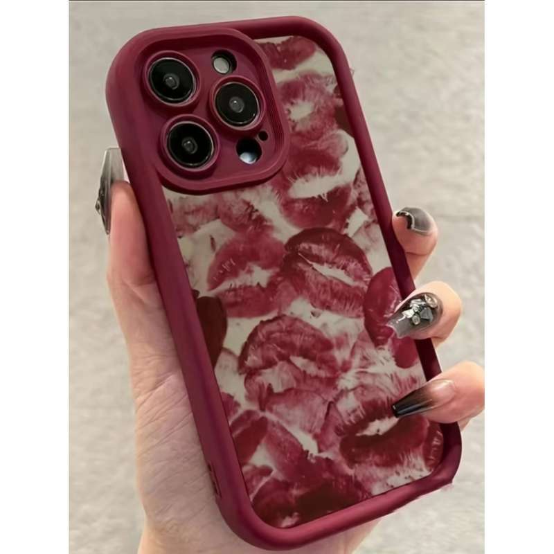 1Pc Burgundy For iPhone 13 Pro Max Phone Case Phone Cover