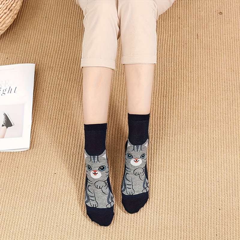 5 Pairs Mixed Color One Size High Elastic Socks