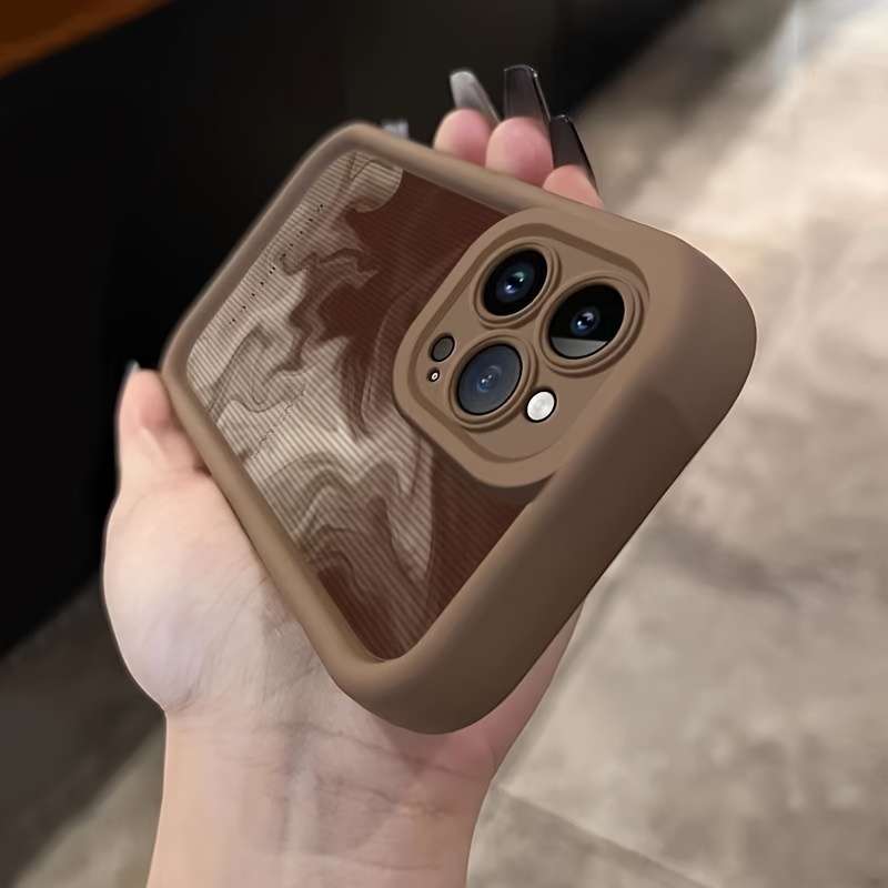 1Pc Brown For iPhone 12 Phone Case Phone Cover