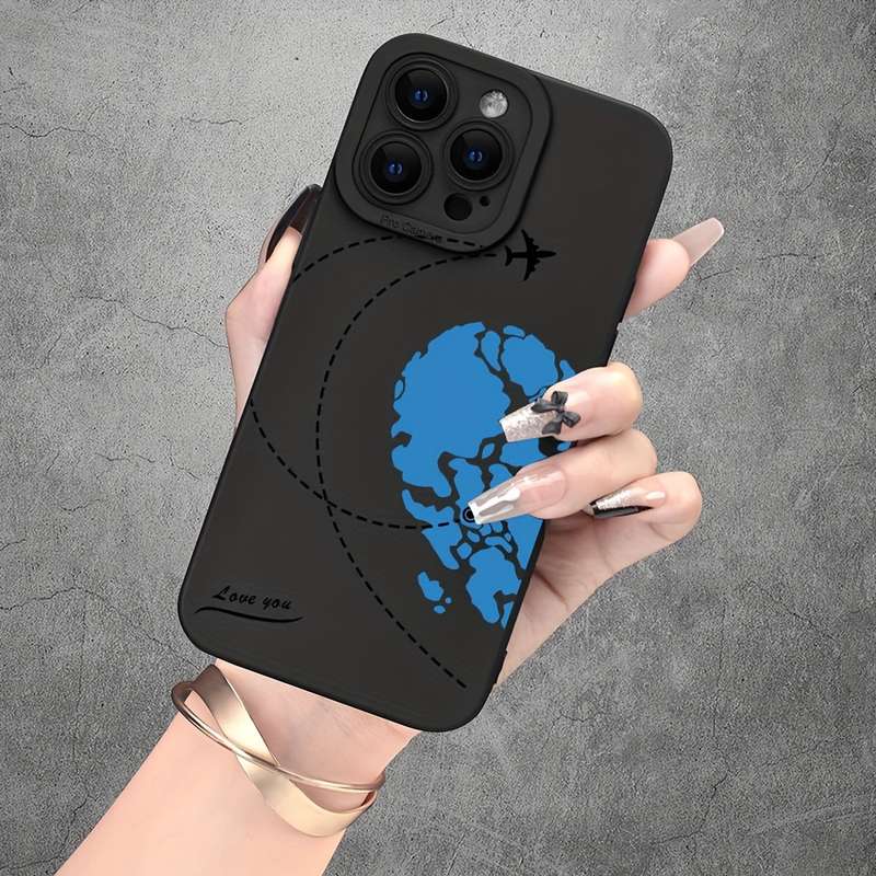 1Pc Black For iPhone XS Heart Design Phone Case