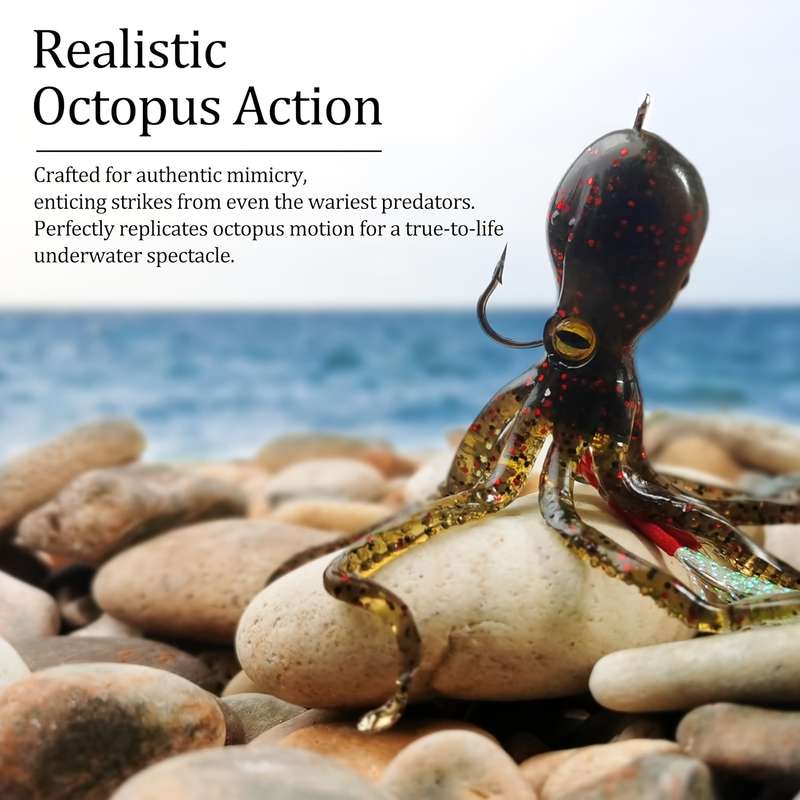 1pc Octopus Soft BaitFishing Lures for Bass Fishing Jig Head Swim Shad Lure