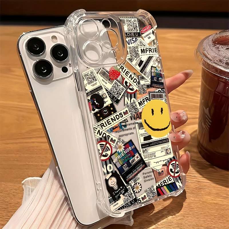 1Pc Mixed Color  For iPhone 7 Plus 8 Plus Graffiti Label Phone Case