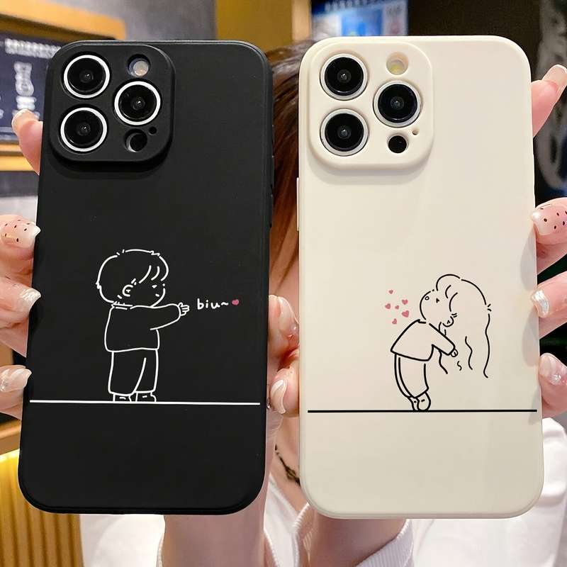 1Pc Black For iPhone 16 Plus Phone Case Phone Cover